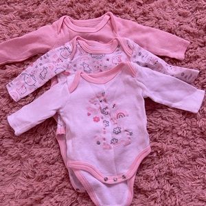 Multiple baby onesies 0-3 months for baby girl
